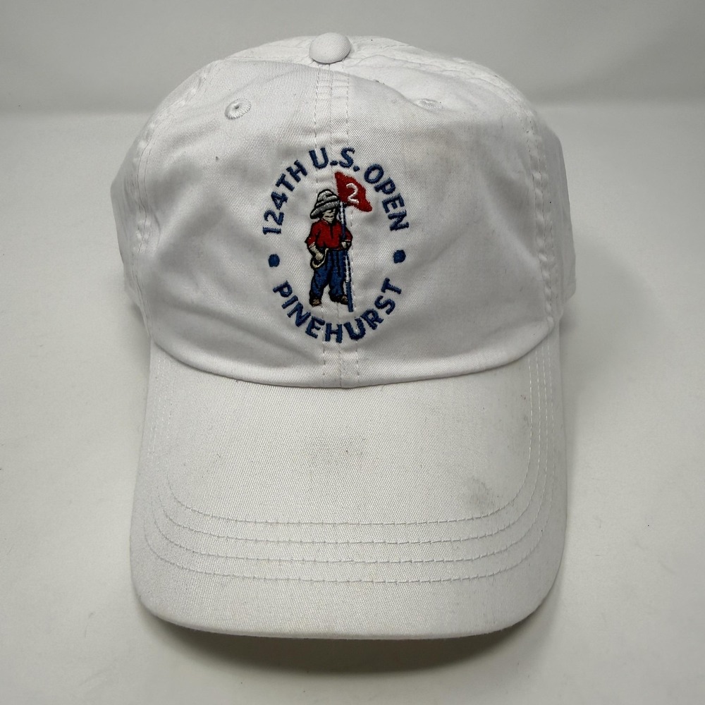 124th U.S. Open Pinehurst Hat Cap Strap Back Mens White USGA Golf Classic